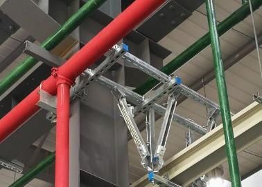 虎林该抗震支架的整体式支吊架结构协调性好